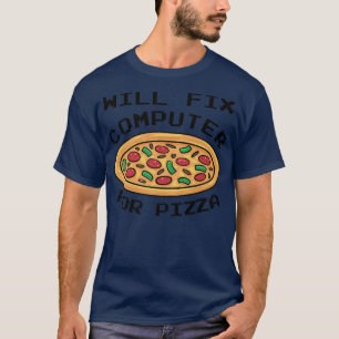 Will Fi Computer für Pizza Italienisches Essen Lov T-Shirt
