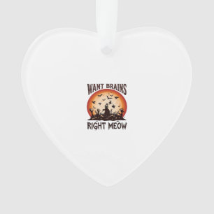 Will Gehirne genau jetzt Halloween schwarze Katze  Ornament
