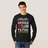 Will Give Kickball Advice For Tacos Mexican Kickba T-Shirt (Vorne ganz)