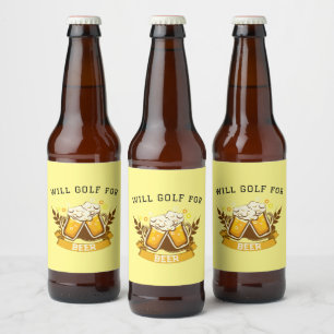 Will GOLF für Bier   anpassbar Bierflaschenetikett