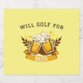 Will GOLF für Bier | anpassbar Bierflaschenetikett (Einzelnes Label)