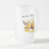 Will GOLF für Bier | anpassbar Mattglas Bierglas (VorderseiteRechts)