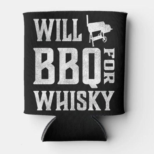 Will GRILLEN for Whisky - Funny Offset Grillmaster Dosenkühler (Vorderseite)