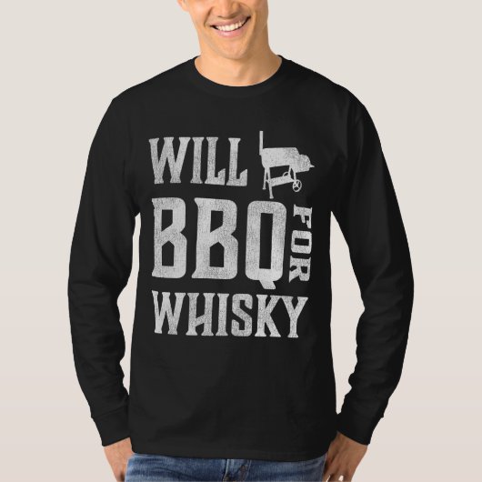 Will GRILLEN for Whisky - Funny Offset Grillmaster T-Shirt (Vorderseite)