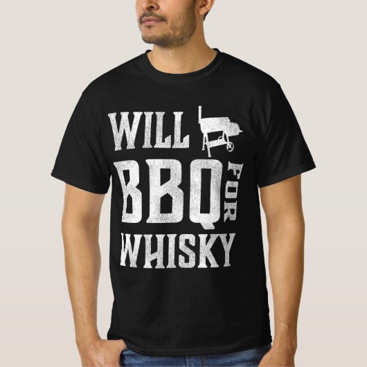 Will GRILLEN for Whisky - Funny Offset Grillmaster T-Shirt (Vorderseite)