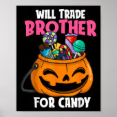 Will handeln Bruder für Candy Matching Halloween S Poster (Vorne)
