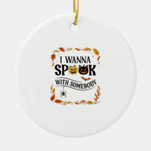 Will jemanden an Halloween-Kürbissen Spinne Fleder Keramik Ornament