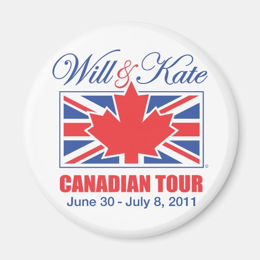WILL & KATE CANADIAN TOUR MAGNET (Vorne)