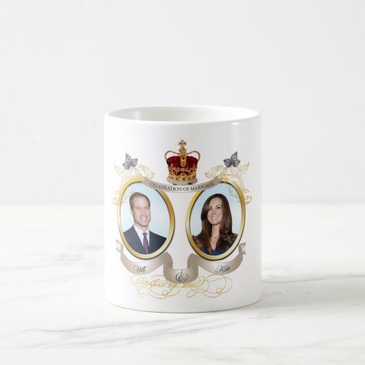 Will+Kate Hochzeit, DIY Farbe!! Kaffeetasse (Mittel)