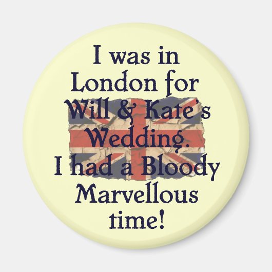 Will & Kate Hochzeit Magnet (Vorne)