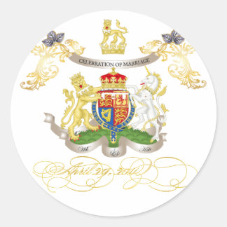 Will+Kate Memorabilia, anpassbare Farbe! Runder Aufkleber