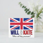 Will & Kate Postkarte (Stehend Vorderseite)