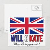 Will & Kate Postkarte (Vorne/Hinten)