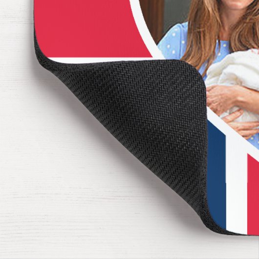 Will, Kate, Prinz George - Britische Flagge Mousepad (Ecke)