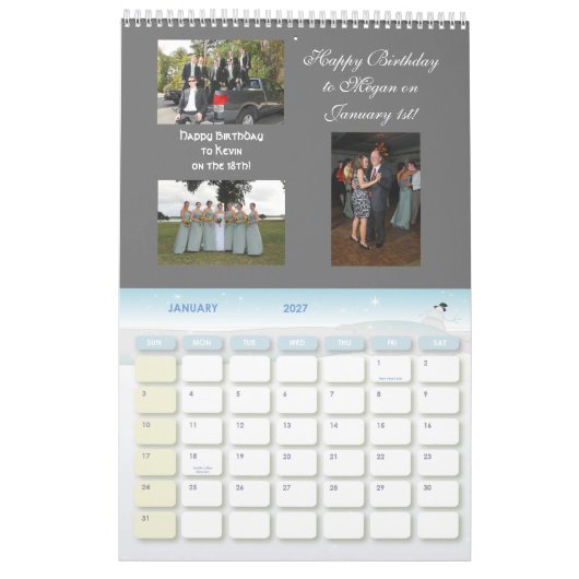 Will & Keri 2021 Keepsake Calendar Kalender (Jan 2027)