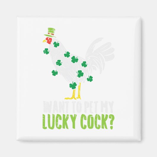 Will mein Glückskind streicheln Funny St. Patrick Magnet (Vorne)