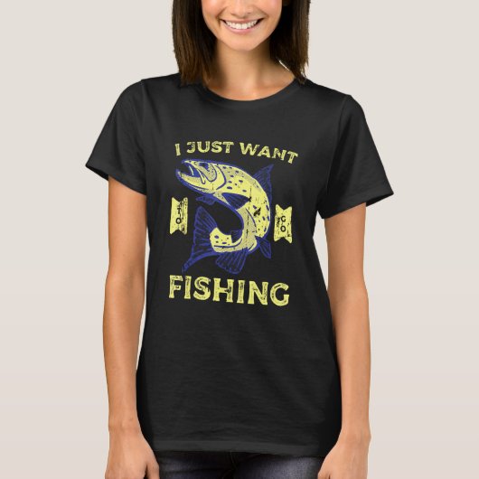Will nur angeln gehen T-Shirt (Vorderseite)