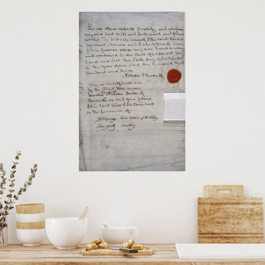 Will of Admiral Lord Nelson Poster (Küche)