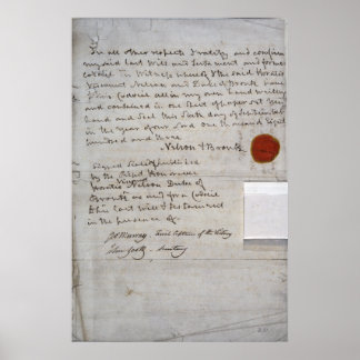 Will of Admiral Lord Nelson Poster