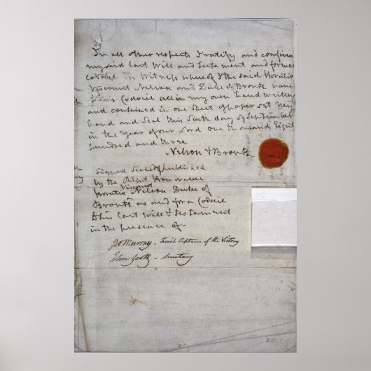 Will of Admiral Lord Nelson Poster (Vorne)