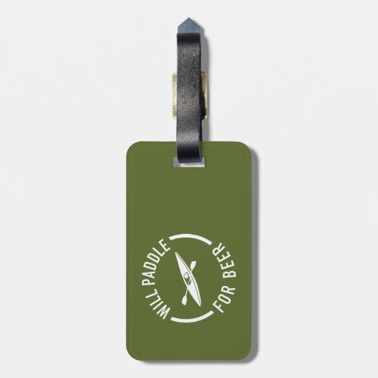 Will Paddel for Beer Gepäckanhänger (Rückseite vertikal)