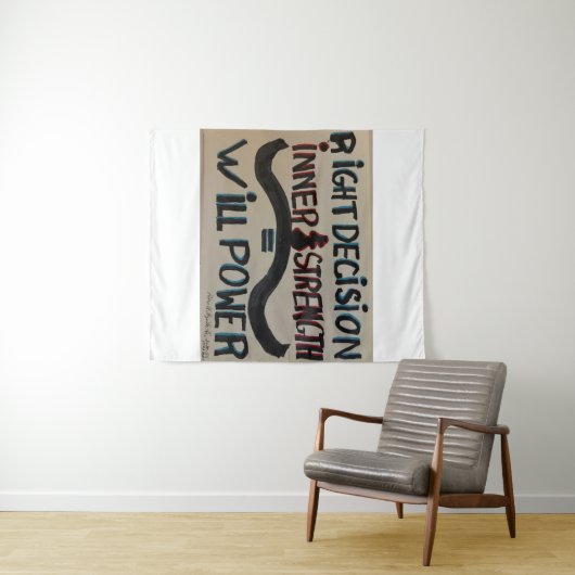 "Will Power" Medium (50" x 60") Tapestry Wandteppich (Beispiel (Horizontal))