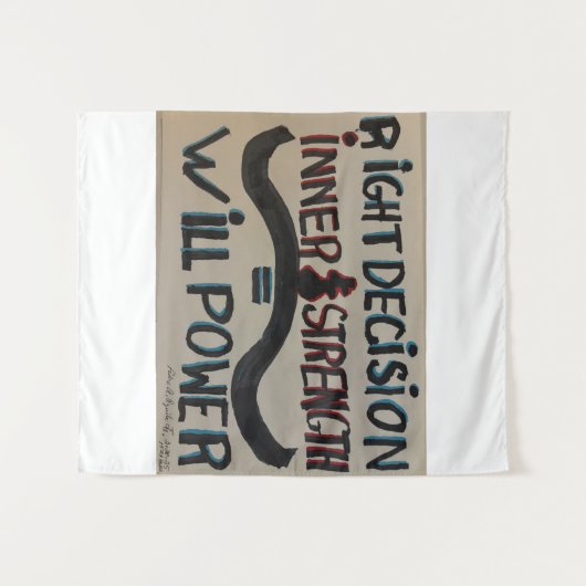 "Will Power" Medium (50" x 60") Tapestry Wandteppich (Vorderseite (Horizontal))