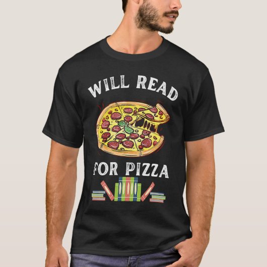 Will Read For Pizza 90s Kids Reading Program  Read T-Shirt (Vorderseite)