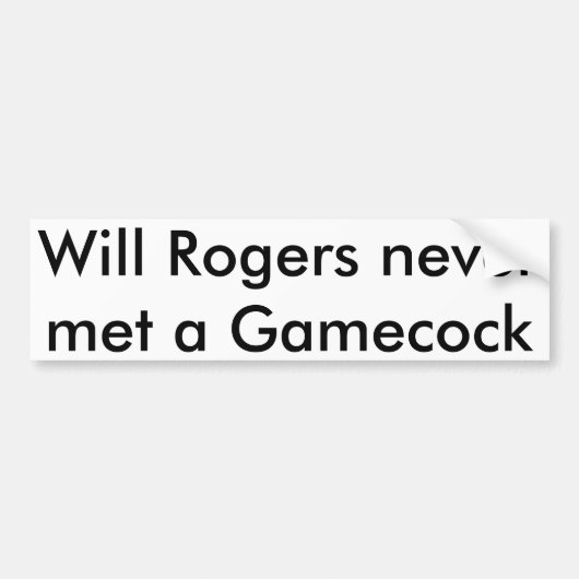 Will Rogers Autoaufkleber (Vorne)