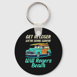 Will Rogers Beach Kalifornien Surfen Frauen Männer Schlüsselanhänger
