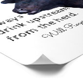 Will Rogers berühmtes Zitat-Poster mit schwarzer K Poster (Ecke)