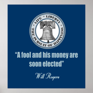 Will Rogers - ein Dummkopf und sein Geld Poster