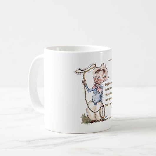 Will Rogers & Quote Kaffeetasse (Vorderseite Links)