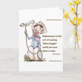 Will Rogers & Quote Karte (Gelbe Blume)