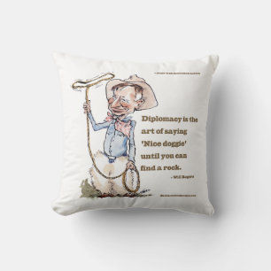 Will Rogers & Quote Kissen