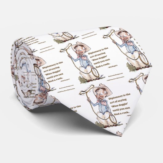 Will Rogers & Quote Krawatte (Gerollt)