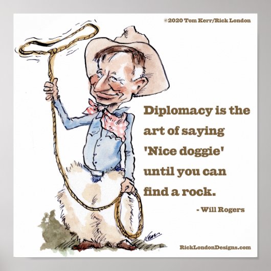 Will Rogers & Quote Poster (Vorne)