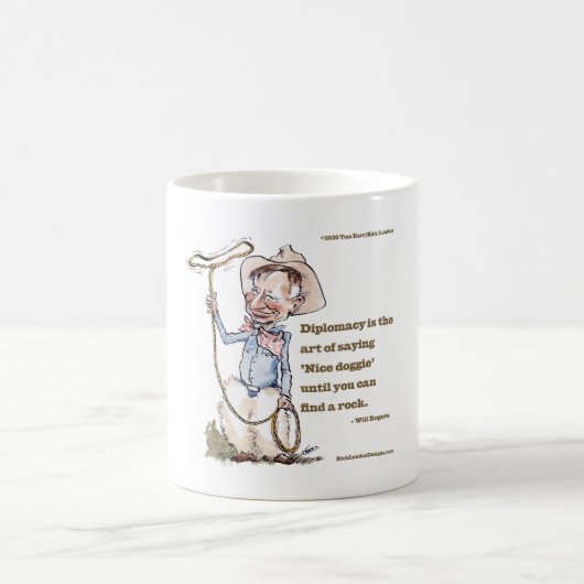 Will Rogers & Zitat Kaffeetasse (Mittel)