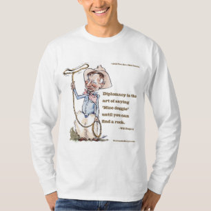 Will Rogers & Zitat Langarmshirt T-Shirt