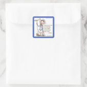 Will Rogers & Zitat Quadratischer Aufkleber (Tasche)