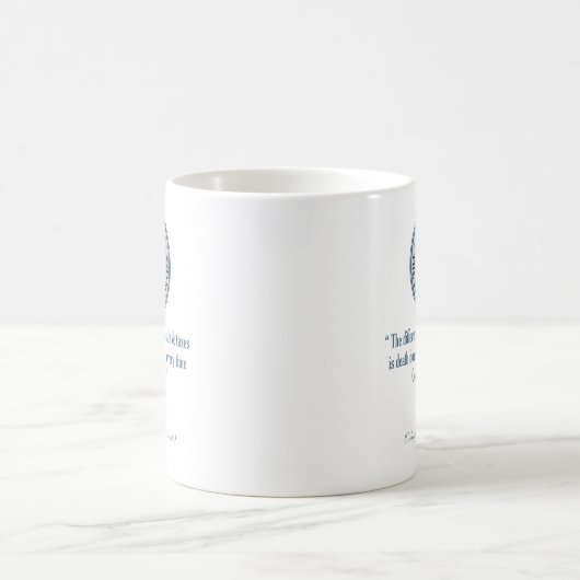 Will Rogers Zitat (Tod & Steuern) Kaffeetasse (Mittel)
