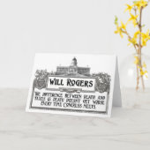 Will Rogers zitieren über Tod und Steuern Karte (Gelbe Blume)