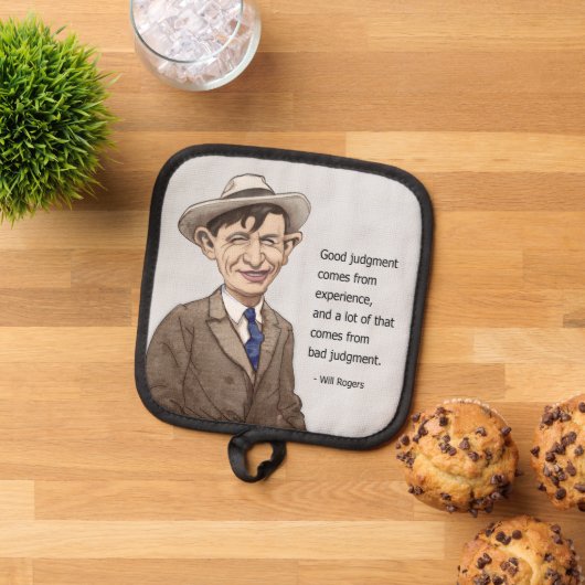 Will Rogers zitiert Pot Holders Topflappen (Oben Unten)