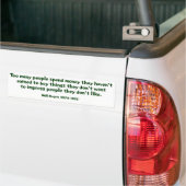 Will Rogers zu "STUFF" Autoaufkleber (Auf Lkw)
