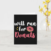 Will Run For Donuts - Motivation Fitness Life  Karte (Gelbe Blume)