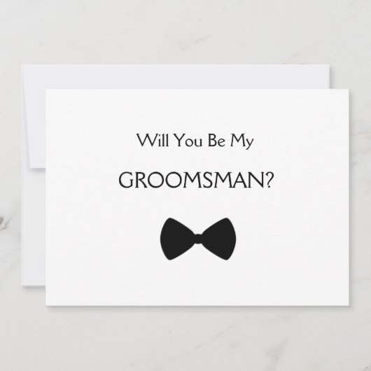 Will sieht you my groomsman? einladung (Vorderseite)