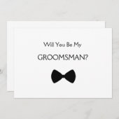 Will sieht you my groomsman? einladung (Vorne/Hinten)