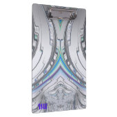 WILL ~ Silver Gray Blue Green Design Original Klemmbrett (Rechts)