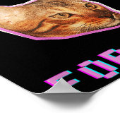 Will Skiing For Cats Funny Winter Snow Adventure Poster (Ecke)