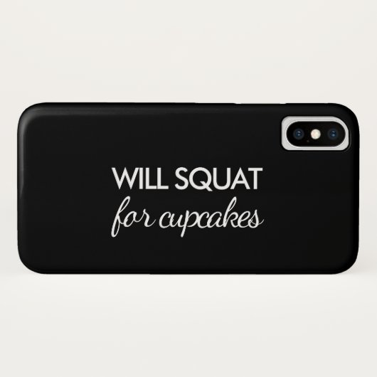 Will Squat für Cupcakes iPhone Case (Rückseite (Horizontal))